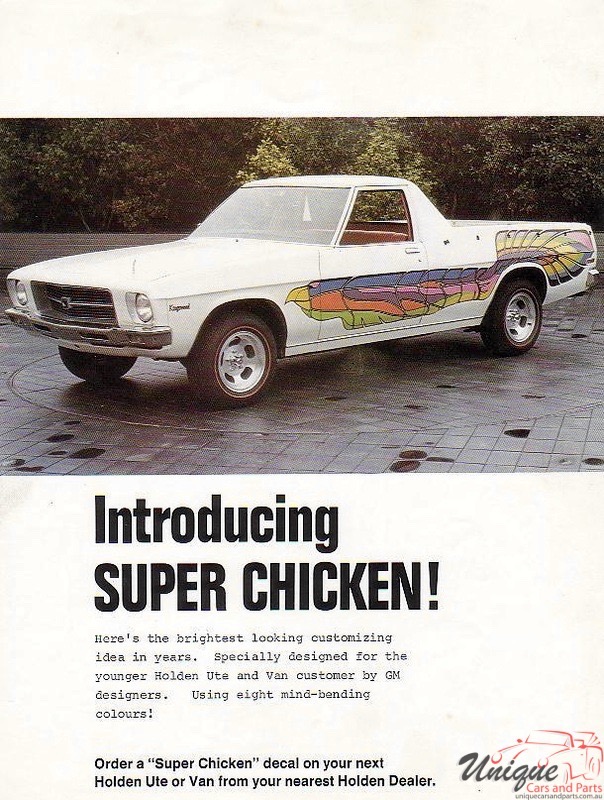 1972 Holden HQ Ute Brochure Page 1